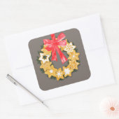 Pepparkakor Kerstmis Vierkante Sticker (Envelop)