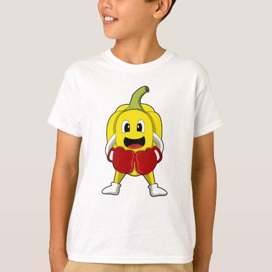 Pepper als Boxer met Boxing-handschoenen T-shirt (Voorkant)