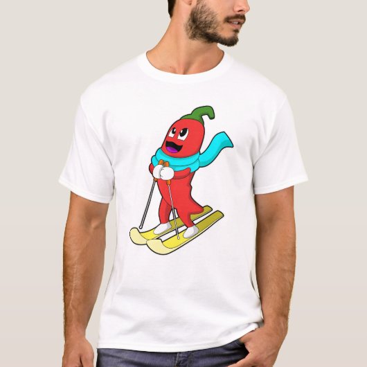 Pepper as Skier T-shirt (Voorkant)