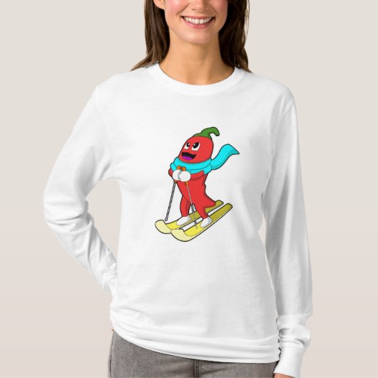 Pepper as Skier T-shirt (Voorkant)