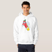 Pepper bij Snowboarding met Snowboard Hoodie (Voorkant volledig)