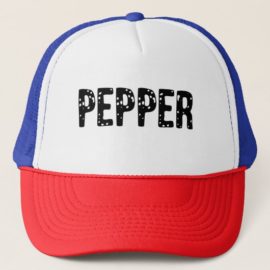 Pepper Costume - Paar Salt and Pepper Costuum Trucker Pet (Voorkant)