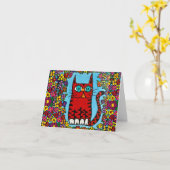 Pepper de Kat  Kaart (Gele Bloem)