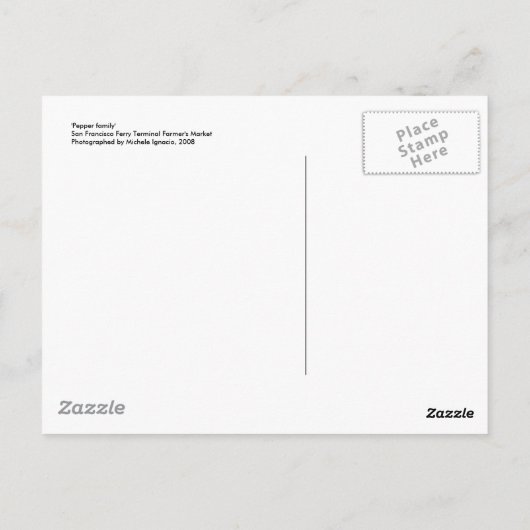 Pepper-gezin Briefkaart (Achterkant)