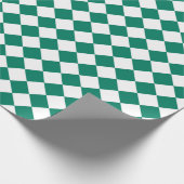 Pepper Groen klassiek check patroon Cadeaupapier (Hoek)