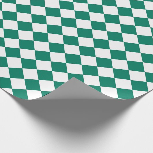 Pepper Groen klassiek check patroon Cadeaupapier (Hoek)