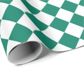 Pepper Groen klassiek check patroon Cadeaupapier (Rol Hoek)