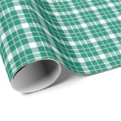 Pepper Groen klassiek geruite patroon Cadeaupapier (Rol Hoek)