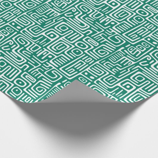 Pepper Groene boho Afrikaanse visioenen patroon Cadeaupapier (Hoek)