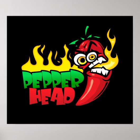 Pepper Head 24,95 Vector Art Wall Poster (Voorkant)