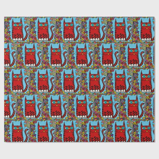 Pepper het kattenwrapppapier cadeaupapier (Vlak)