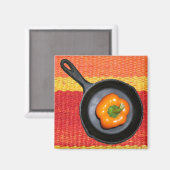 Pepper in Iron Skillet Magnet (Voorkant / Achterkant)
