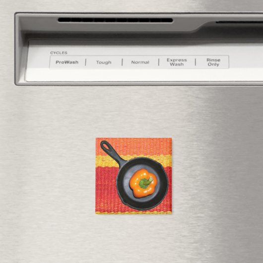 Pepper in Iron Skillet Magnet (Insitu (Vaatwasser))