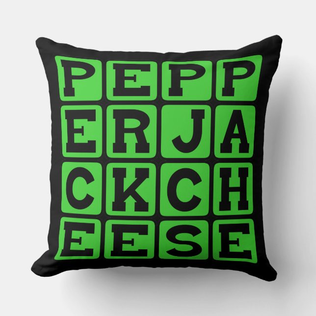 Pepper Jack Kaas, Pittige Kaas Kussen (Voorkant)