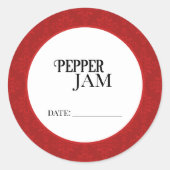 Pepper Jam Canning Lid Labels (Voorkant)