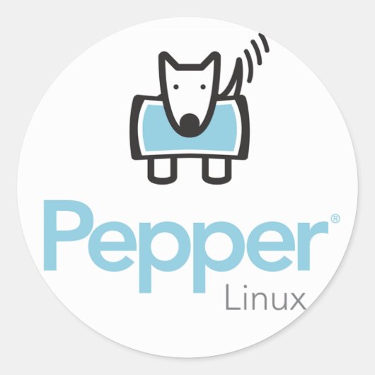 Pepper Linux Ronde Sticker (Voorkant)