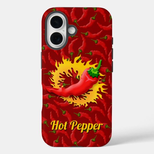 Pepper met Flame iPhone Case (Achterkant)