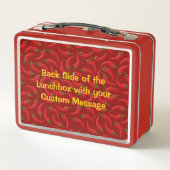 Pepper met Flame Metal Lunch Box (Achterkant)