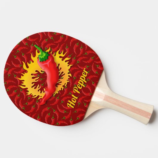 Pepper met Flame Ping-Pong Paddle Tafeltennisbatje (Zijkant)