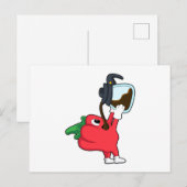 Pepper met koffie briefkaart (Voorkant / Achterkant)