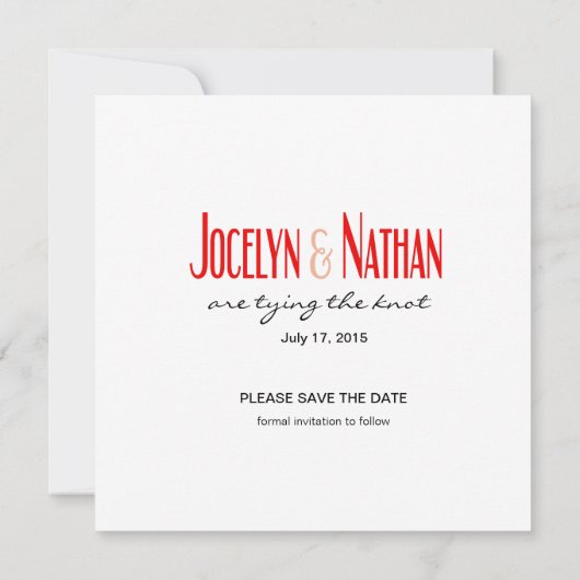 Pepper oppies Sla de rode datum op Save The Date (Achterkant)