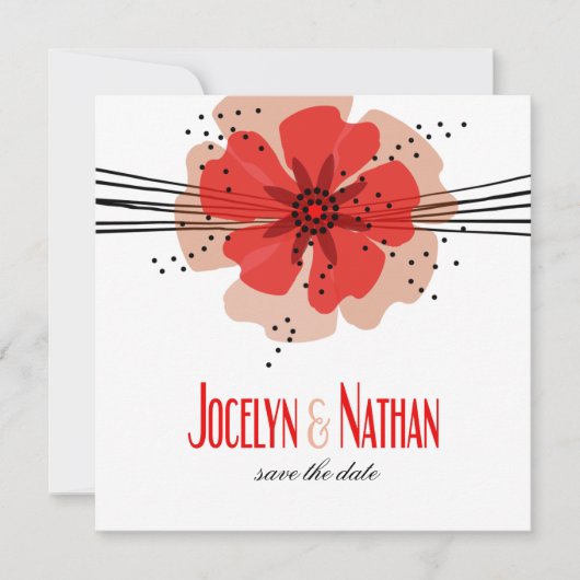 Pepper oppies Sla de rode datum op Save The Date (Voorkant)
