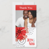 Pepper Poppies Foto Dank u rood Bedankkaart (Voorkant)