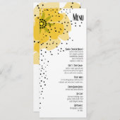 Pepper Poppies Inwendige Menu geel (Voorkant / Achterkant)