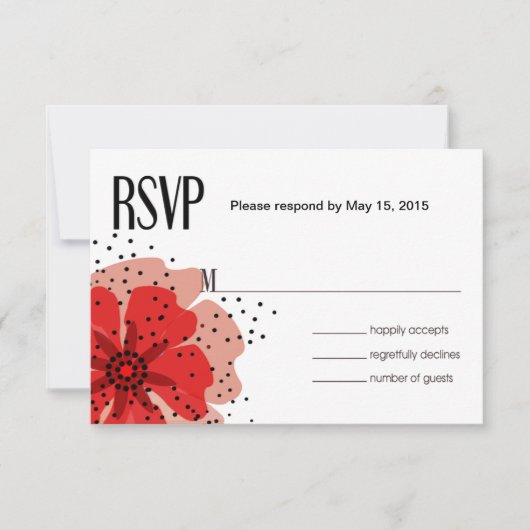 Pepper Poppies RSVP red (Voorkant)