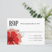Pepper Poppies RSVP red (Staand voorkant)