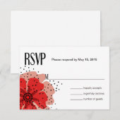 Pepper Poppies RSVP red (Voorkant / Achterkant)