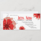 Pepper Poppies Weddenschap Red Kaart (Voorkant)