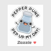 Pepper Puns Pep up My Day Funny Food Pun Sticker (Vel)