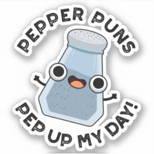 Pepper Puns Pep up My Day Funny Food Pun Sticker