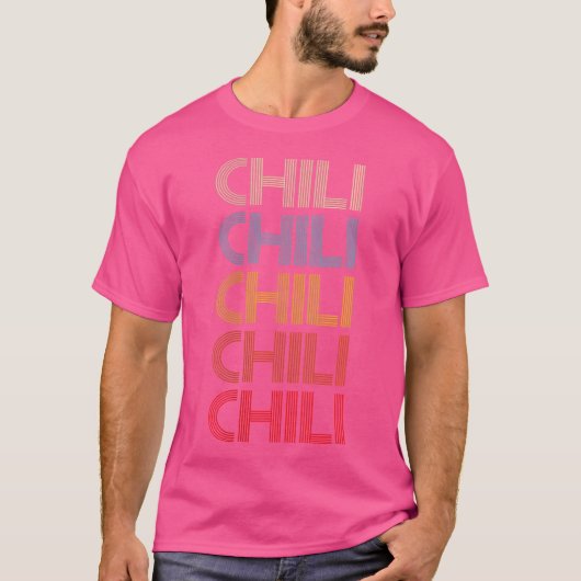 Pepper Retro Spicy  Chili T-shirt (Voorkant)