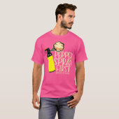 Pepper Spray First Apologize Later Funny True Crim T-shirt (Voorkant volledig)