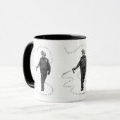 Pepper Spray Man op Two-Tone Mok (Voorkant links)