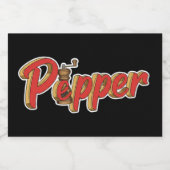 Pepper, Sticker voor voedselcontainer, door Natash (Enkel label)