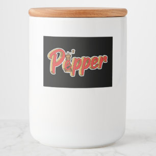 Pepper, Sticker voor voedselcontainer, door Natash