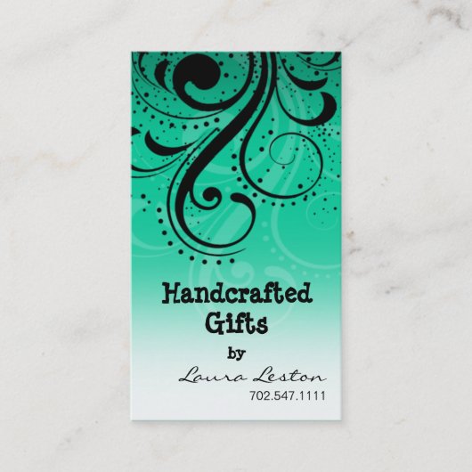 Pepper Swirl Business Card-sjabloon Visitekaartje (Voorkant)