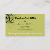 Pepper Swirl Business Card-sjabloon Visitekaartje (Achterkant)