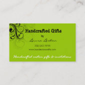 Pepper Swirl Business Card-sjabloon Visitekaartje (Achterkant)