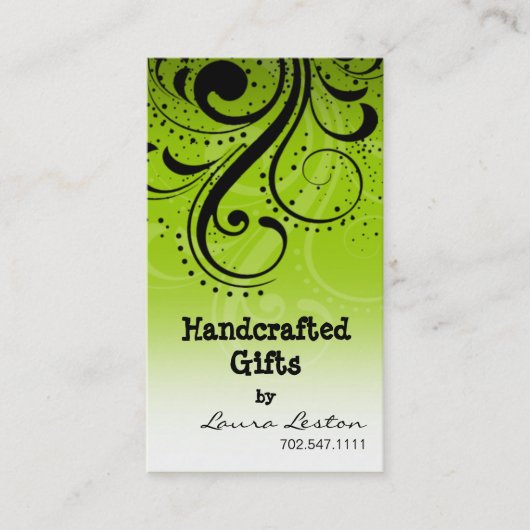 Pepper Swirl Business Card-sjabloon Visitekaartje (Voorkant)