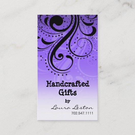 Pepper Swirl Business Card-sjabloon Visitekaartje (Voorkant)