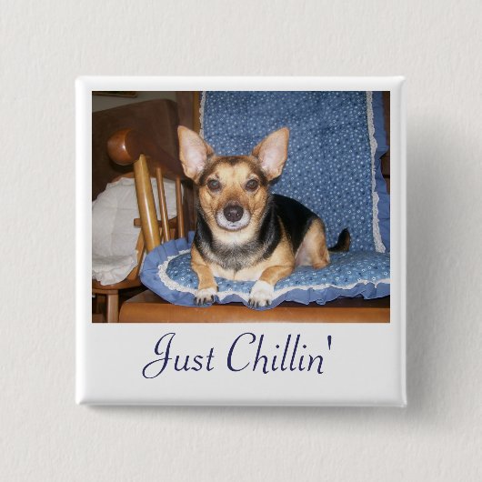Pepper the Dog Just Chillin Button (Voorkant)
