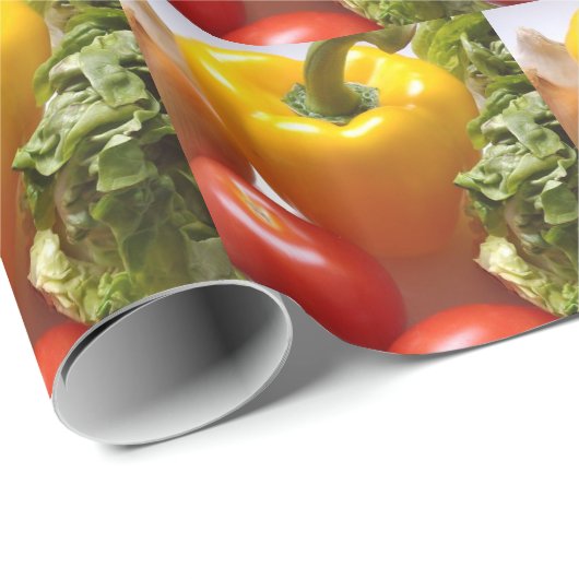 Pepper Tomates Vegetables Sla Heallah Food Cadeaupapier (Rol Hoek)
