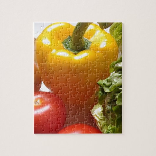Pepper Tomates Vegetables Sla Heallah Food Legpuzzel (Verticaal)