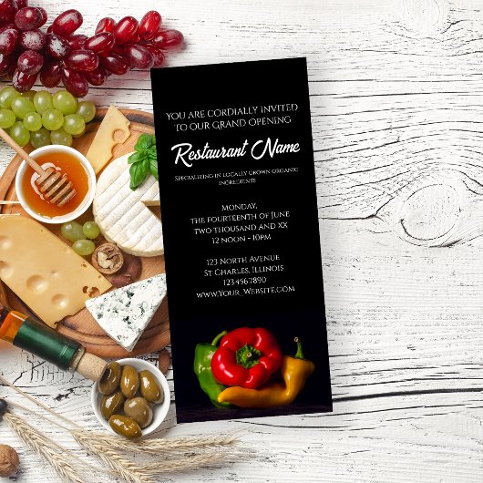 Pepper Trio Restaurant Grand Opening Kaart