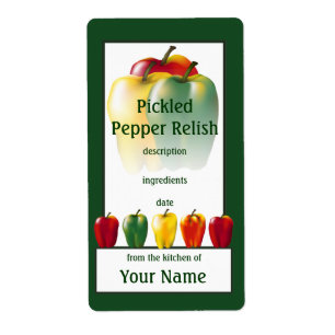 Pepper van pluim, bliksetiket van cook etiket