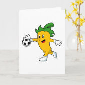 Pepper Vegan als voetballer met voetbal.PNG Kaart (Gele Bloem)